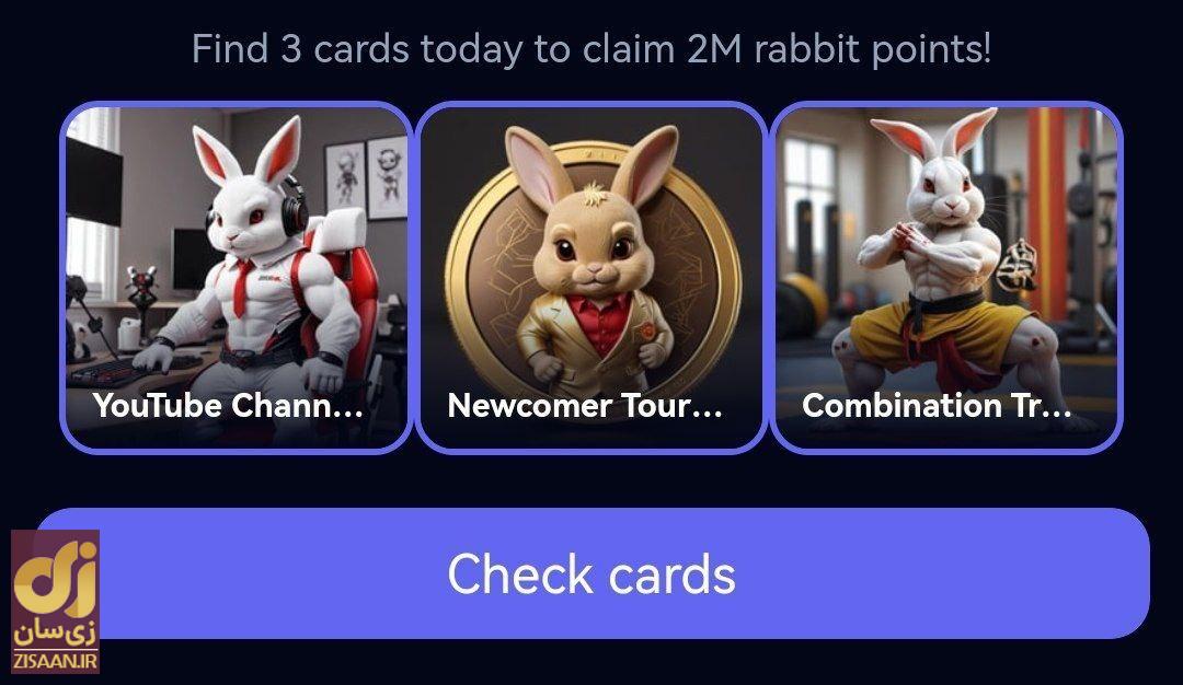 کارت‌های راکی رابیت امروز سه‌شنبه ۱۶ مرداد ۱۴۰۳ برای دریافت دو میلیون سکه