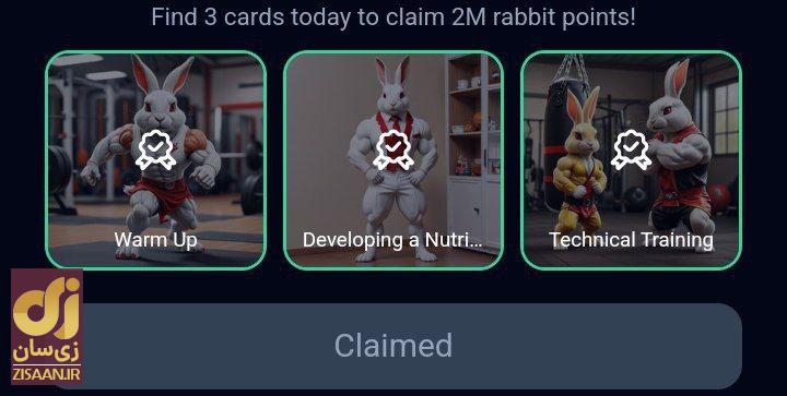 کارت‌های راکی رابیت امروز  چهارشنبه ۱۷ مرداد ۱۴۰۳ برای دریافت دو میلیون سکه