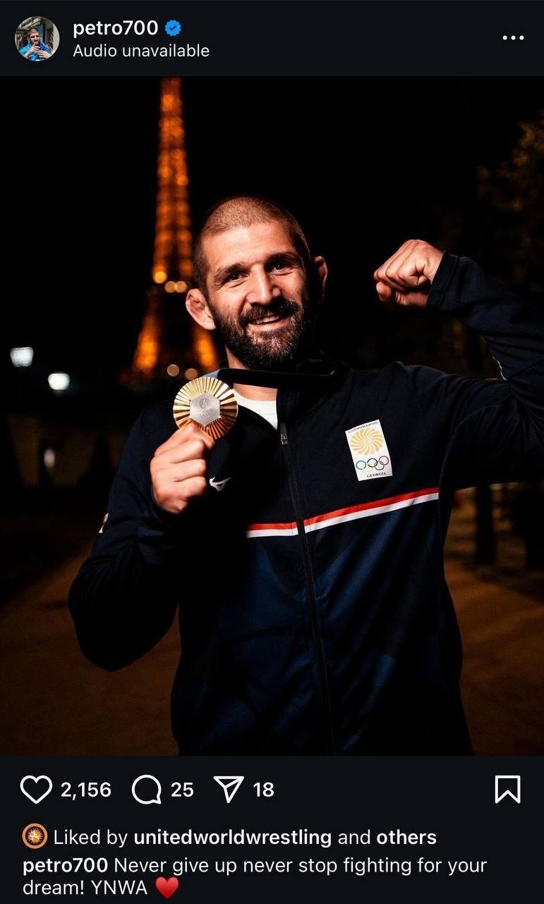 (عکس) پیام خاص پتریاشویلی پس از بازگشت به کشورش با مدال طلا