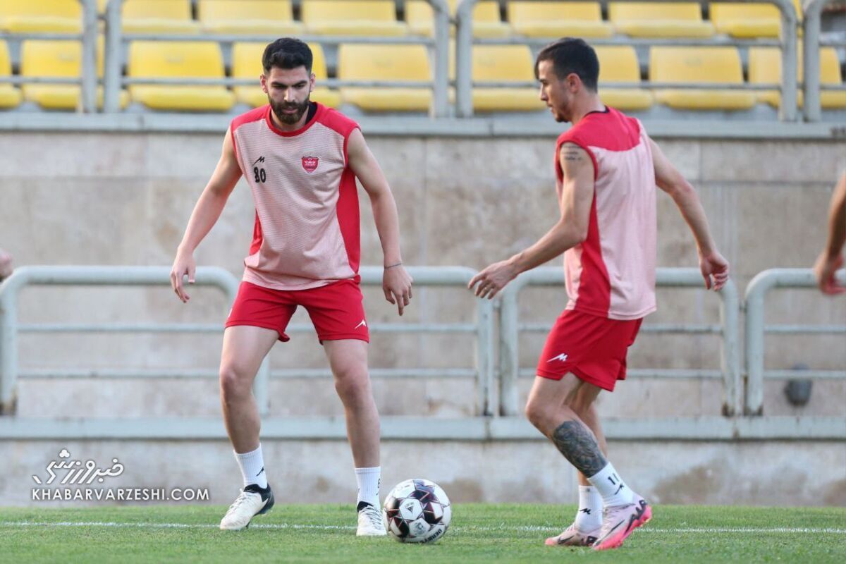 تمرین تاکتیکی سنگین بازیکنان پرسپولیس زیر نظر گاریدو + عکس