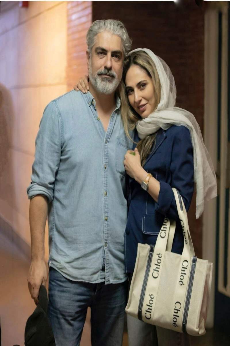 عکس| قاب عاشقانه رعنا آزادی‌ور و مهدی پاکدل در یک مراسم