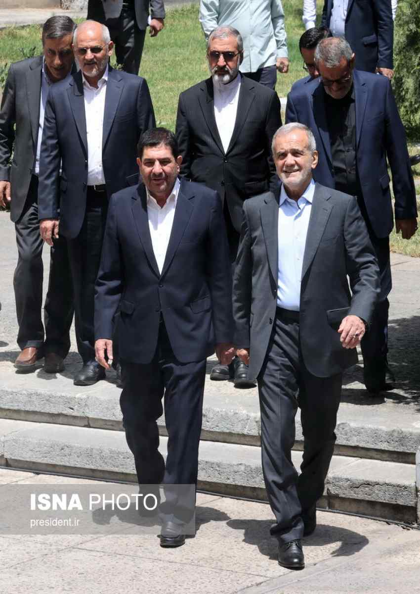 عکس| تحویل دفتر کار ریاست جمهوری به «مسعود پزشکیان»