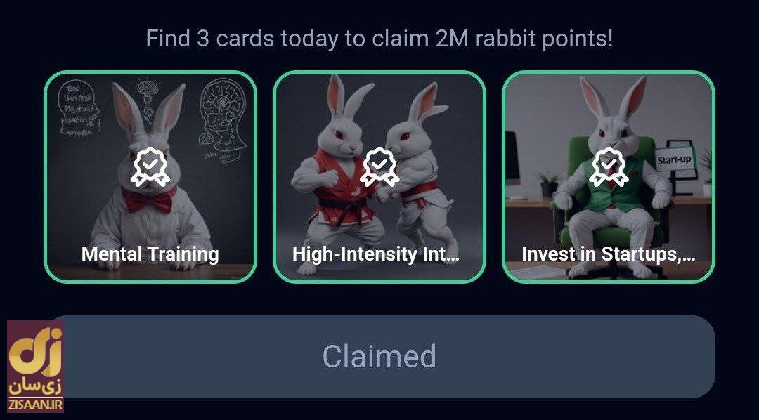 کارت‌های راکی رابیت امروز دوشنبه ۸ مرداد ۱۴۰۳ برای دریافت دو میلیون سکه