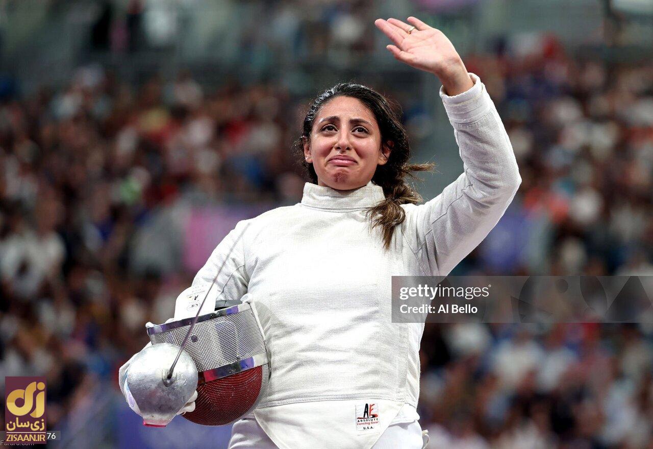(تصاویر) ندی حافظ؛ شمشیربازی زن مصری در ماه هفتم بارداری در المپیک!