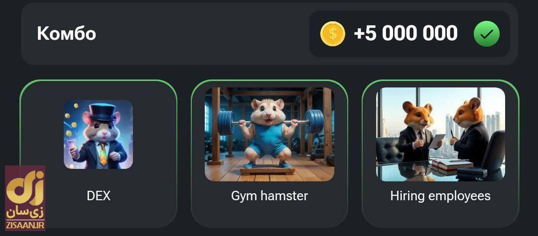 کارت‌های ۵ میلیونی همستر کامبت امروز یکشنبه ۱۱ شهریور ۱۴۰۳