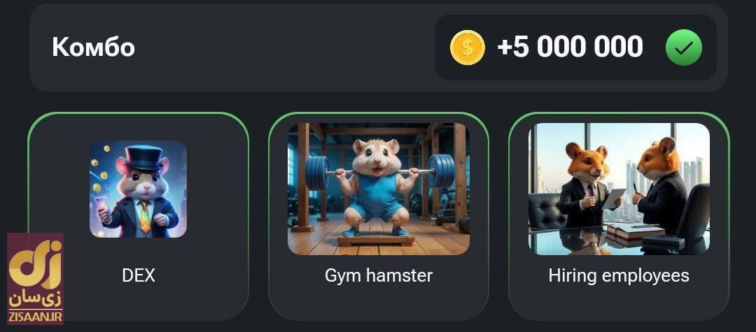 کارت‌های ۵ میلیونی همستر کامبت امروز دوشنبه ۱۲ شهریور ۱۴۰۳