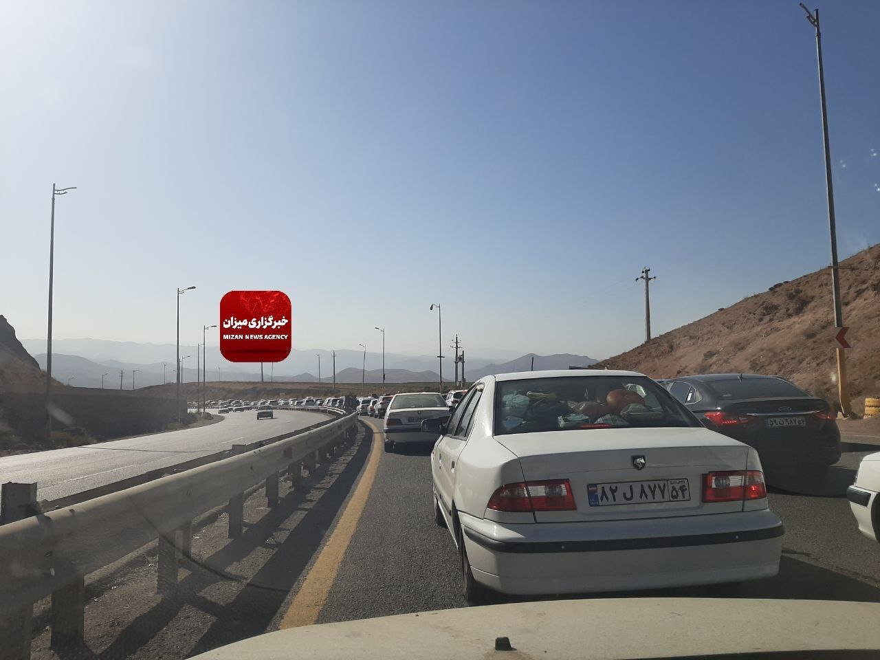 تصویری از ترافیک بی‌پایان در جاده‌های گیلان