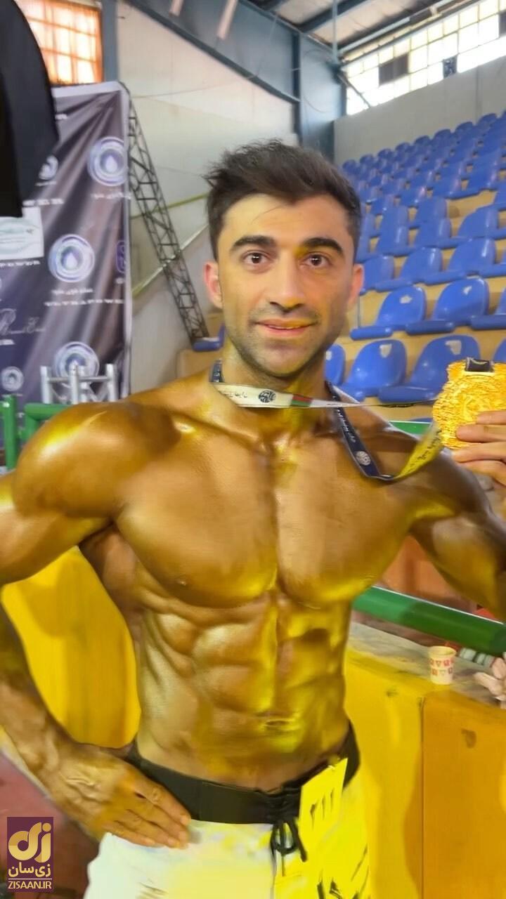 رضا حجار بدنساز با مدال طلا