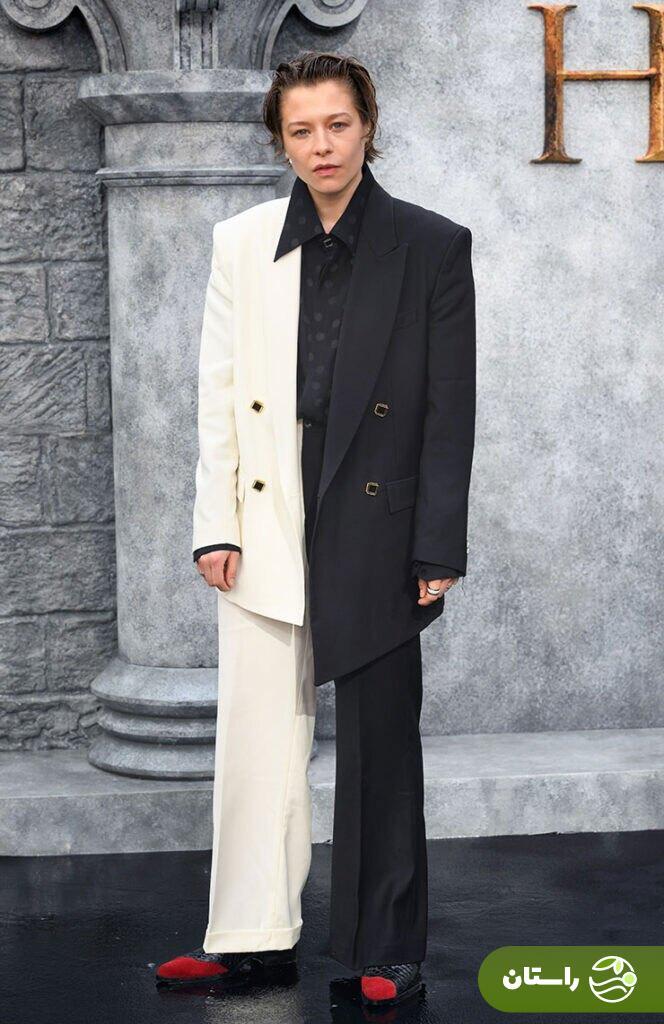 (تصاویر) لباس‌های عجیب، اما دارسی (Emma D'Arcy) بازیگر نقش رینیرا خاندان اژدها؛ از دندان طلا تا شکستن مرز‌ها