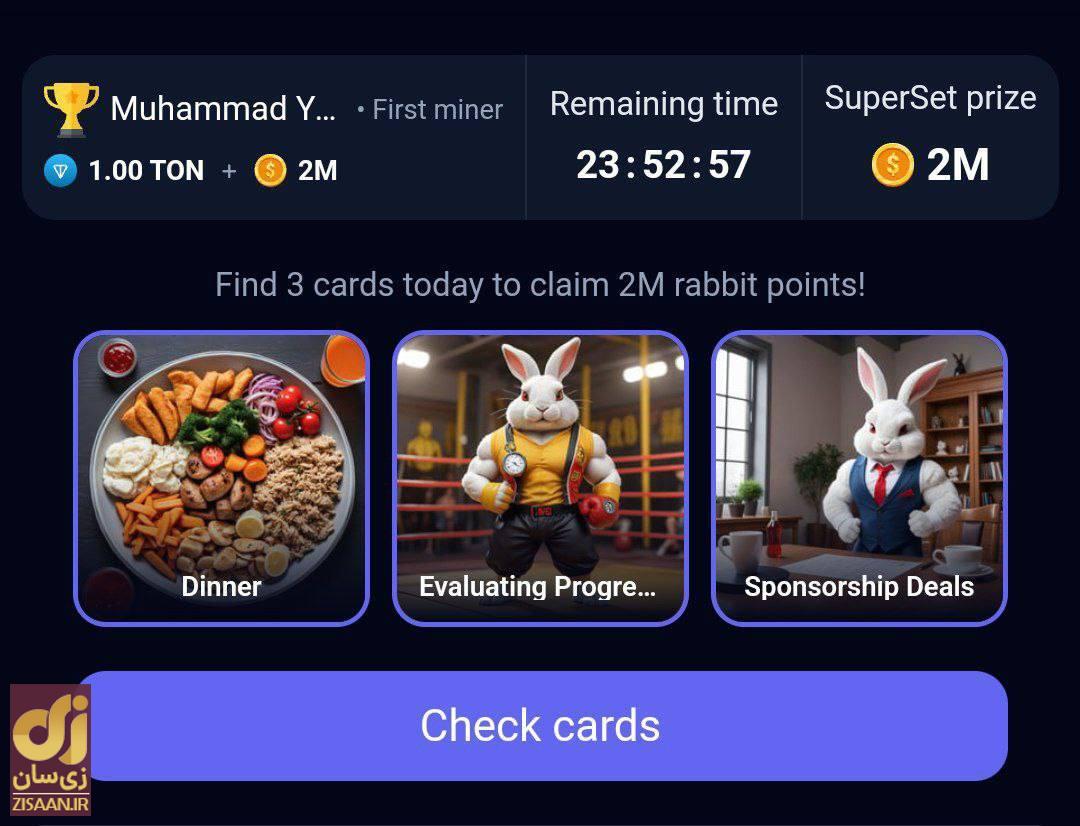 کارت‌های راکی رابیت امروز شنبه ۱۷ شهریور ۱۴۰۳ برای دریافت دو میلیون سکه