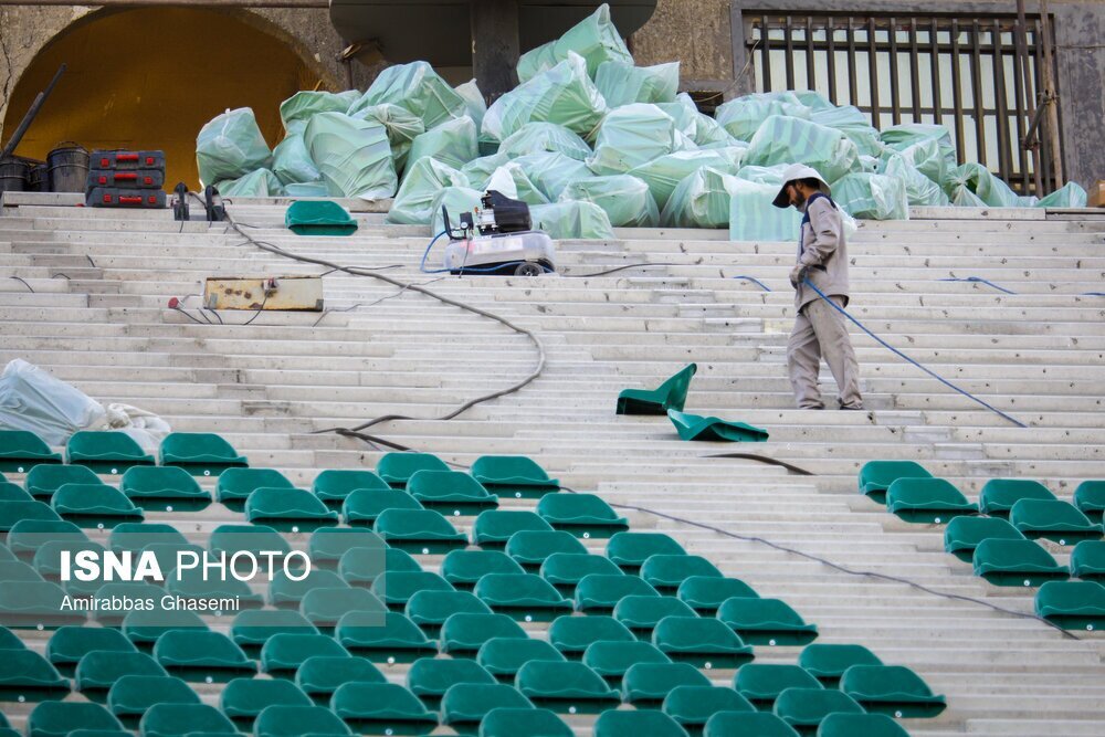 تصاویر: روند بازسازی استادیوم فوتبال مجموعه ورزشی آزادی تصاویر: روند بازسازی استادیوم فوتبال مجموعه ورزشی آزادی