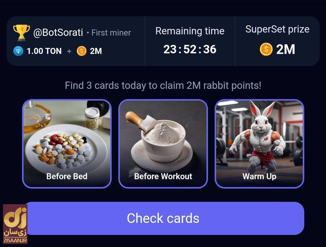 کارت‌های راکی رابیت امروز سه‌شنبه ۲۰ شهریور ۱۴۰۳ برای دریافت دو میلیون سکه
