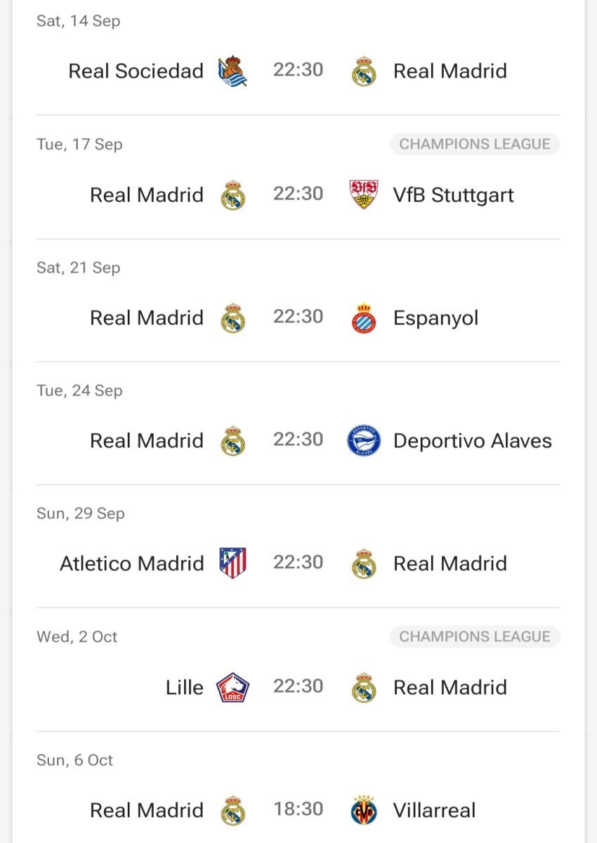 ساعت بازی رئال مادرید و سوسیداد امروز شنبه ۲۴ شهریور ۱۴۰۳ + ترکیب احتمالی