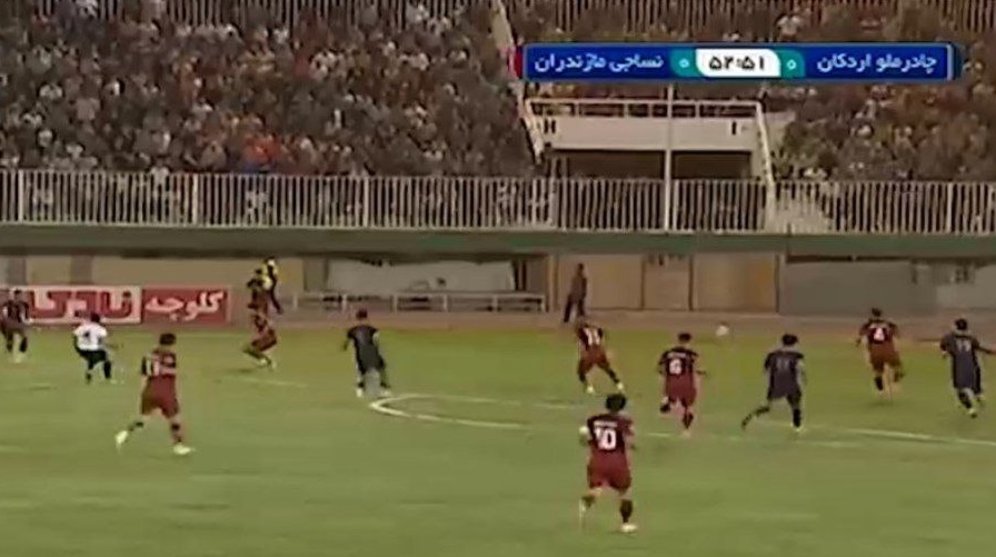 (عکس) شاهکار صداوسیما: پخش زنده فوتبال از زاویه باورنکردنی!