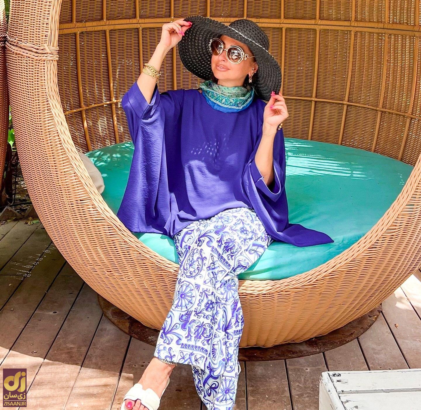 تیپ ساحلی نفیسه روشن در دبی غوغا کرد!