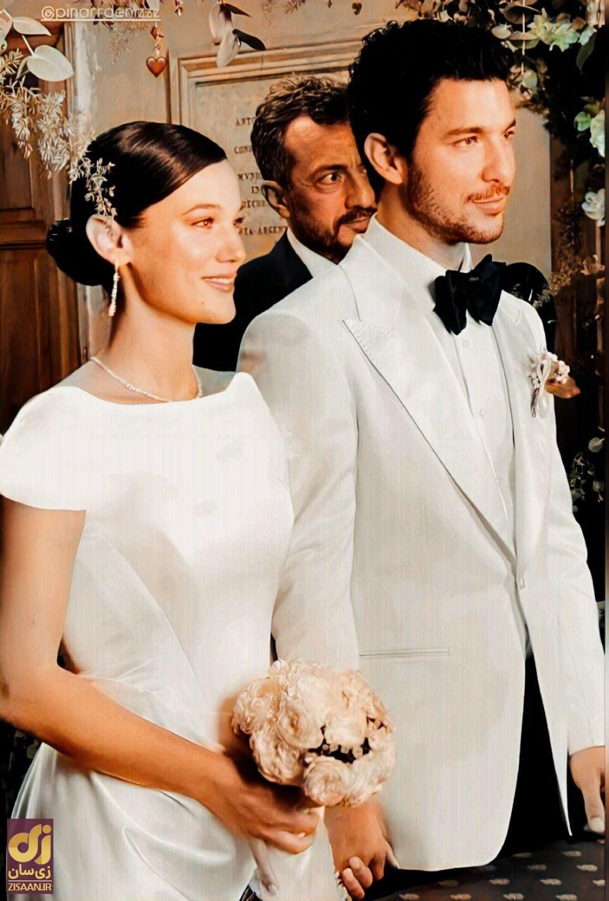 اولین تصویر از عروسی زوج بازیگر ترک؛ زیباترین زوج ترکیه پینار دنیز و کان ییلدیریم