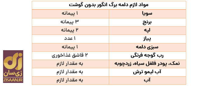 طرز تهیه دلمه ساده خانگی با برگ انگور