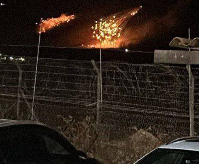 (ویدئو) تصاویر هولناک از بمب‌های فسفری در آسمان لبنان