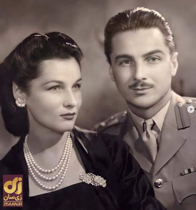 تصویری از زیبایی فوزیه همسر اول محمد رضا پهلوی در کنار همسر دومش