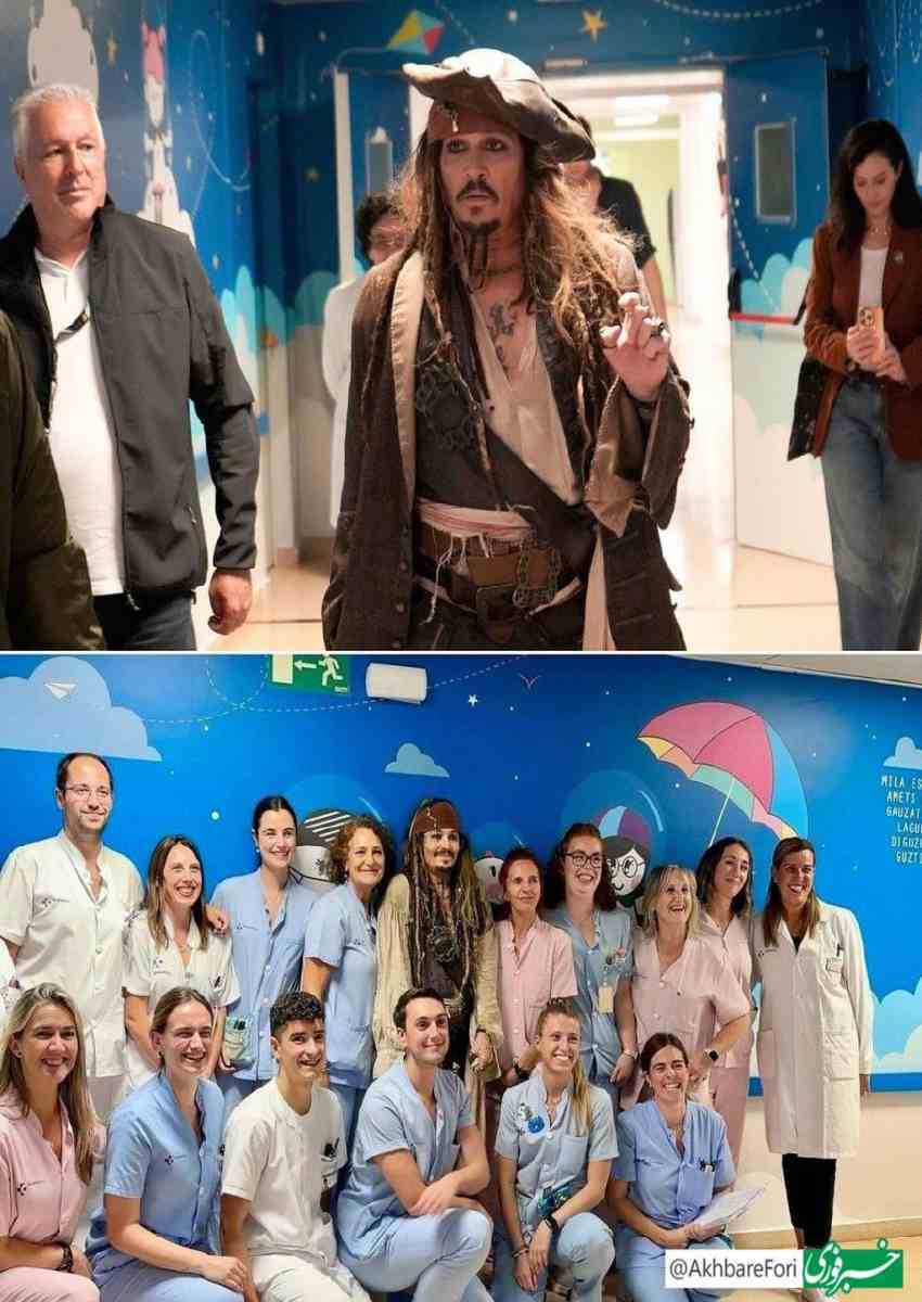 «جانی دپ» با لباس «جک اسپارو» در اسپانیا «جانی دپ» با لباس «جک اسپارو» در اسپانیا