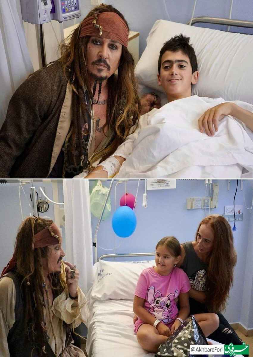 «جانی دپ» با لباس «جک اسپارو» در اسپانیا «جانی دپ» با لباس «جک اسپارو» در اسپانیا