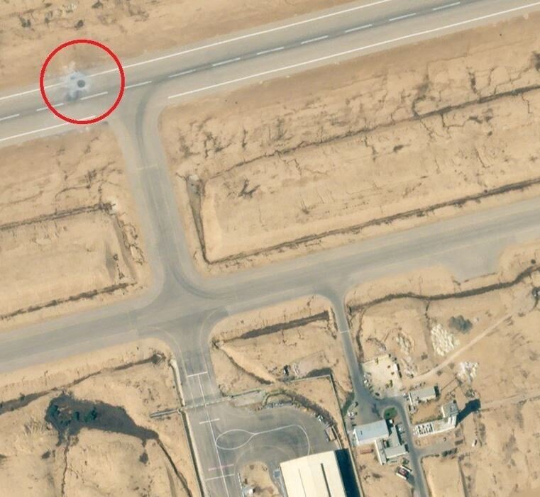 یک تصویر جدید از برخورد موشک سپاه به پایگاه هوایی اسرائیل یک تصویر جدید از برخورد موشک سپاه به پایگاه هوایی اسرائیل