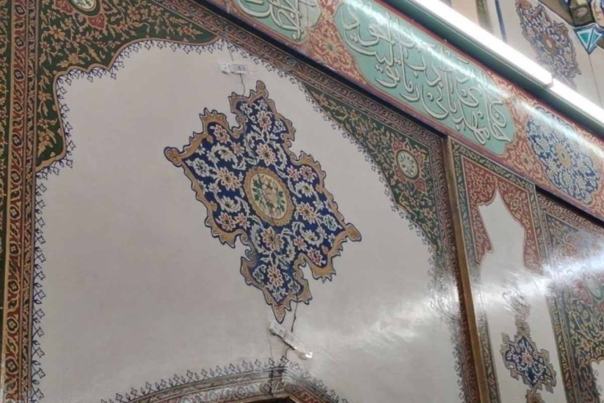 گنبد امامزاده عبدالله شهرری ترک خورد گنبد امامزاده عبدالله شهرری ترک خورد