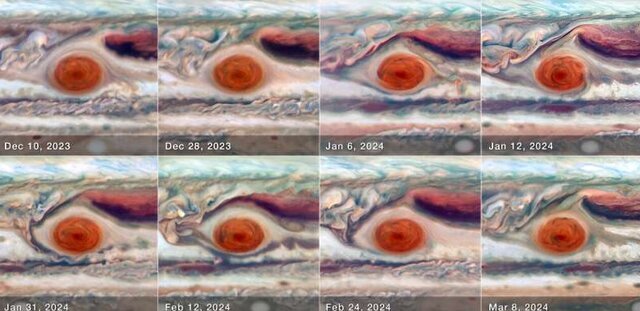 کشف تغییرات غیرمنتظره در اندازه لکه سرخ‌رنگ مشتری