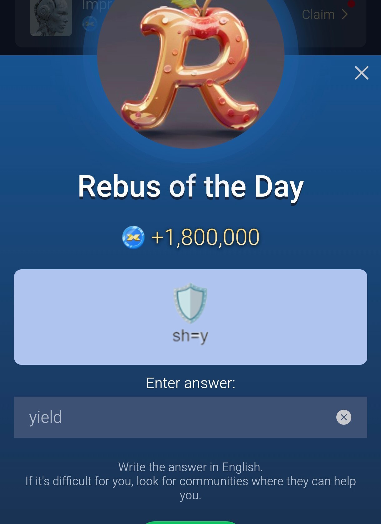 جواب معمای تصویری ماسک امپایر امروز شنبه ۲۱ مهر ۱۴۰۳