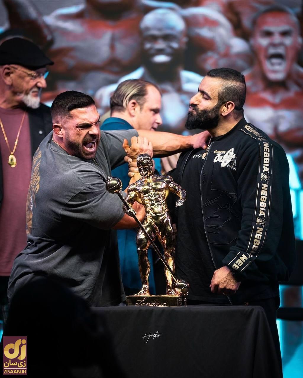 عکس‌هایی جنجالی از مواجهه هادی چوپان و درک لانسفورد پیش از مستر المپیا ۲۰۲۴