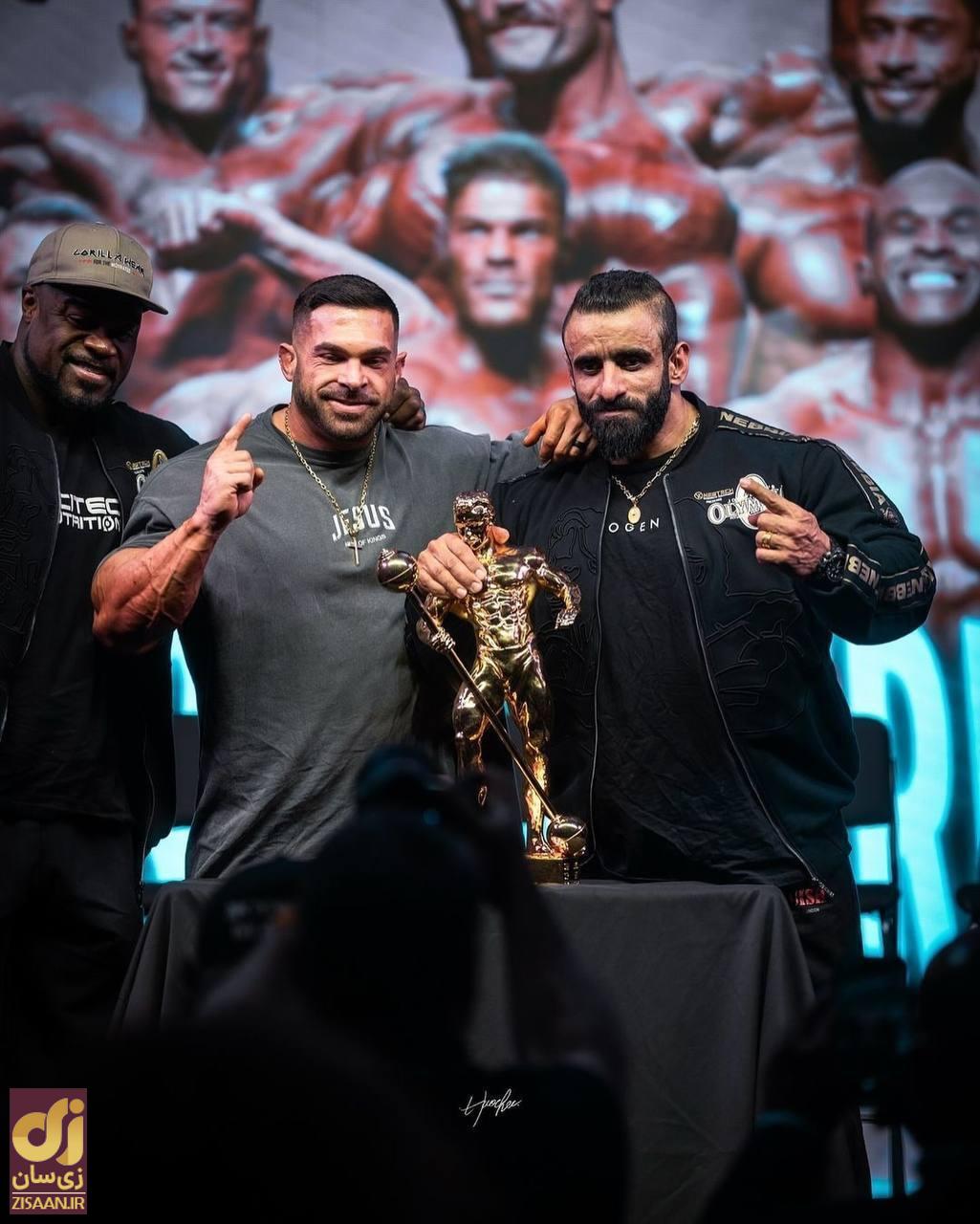 عکس‌هایی جنجالی از مواجهه هادی چوپان و درک لانسفورد پیش از مستر المپیا ۲۰۲۴