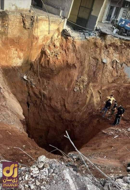 عکس | تصویری هولناک از محل اصابت بمب سنگرشکن اسرائیل به بیروت