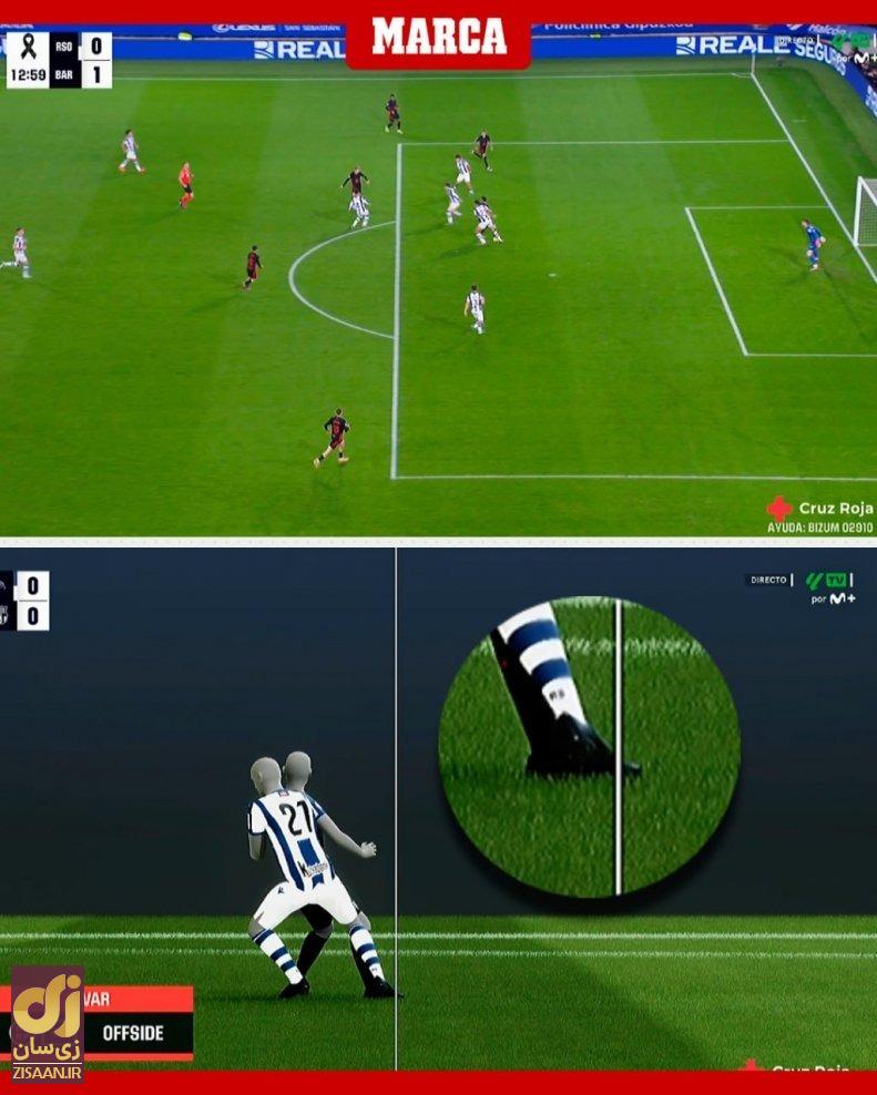 شکست بارسا با جنجالی‌ترین آفساید سال / صدای فلیک از دقت آفساید در لالیگا در آمد!