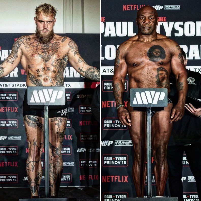 جنجال بزرگ در وزن‌کشی تایسون و جیک پال؛ از سیلی مایک تایسون تا زمان بزرگترین مبارزه سال