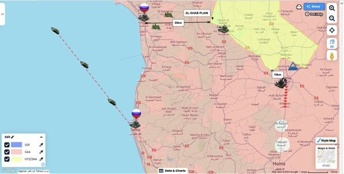 روسیه در حال تخلیه بندر طرطوس + عکس