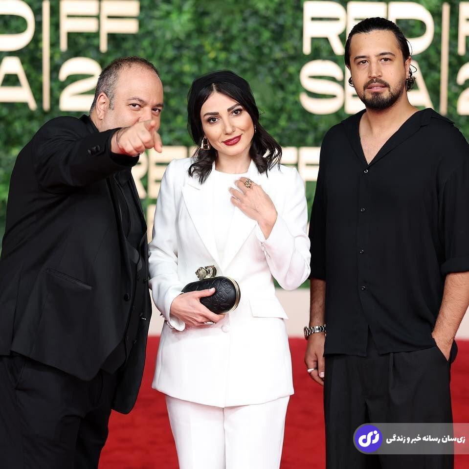 تصاویری | عکس‌هایی جذاب از تیپ و استایل شیک مهرداد صدیقیان، سمیرا حسن پور و علی اوجی در فستیوال فیلم عربستان