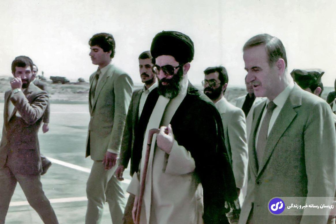 تنها نظامی رسمی همراه آیت‌الله خامنه‌ای در سوریه که بود؟