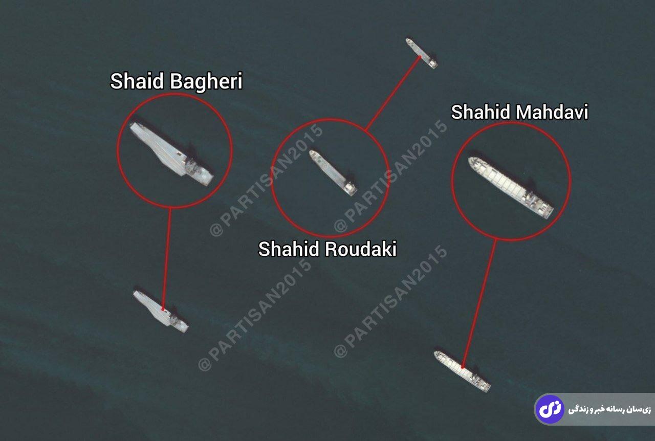 عکس | جدیدترین تصاویر ماهواره‌ای از ناو پهپادبر سپاه