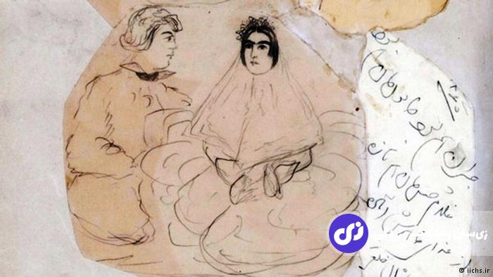 نقاشی ناصرالدین شاه از جیران سوگلی معروف دربار