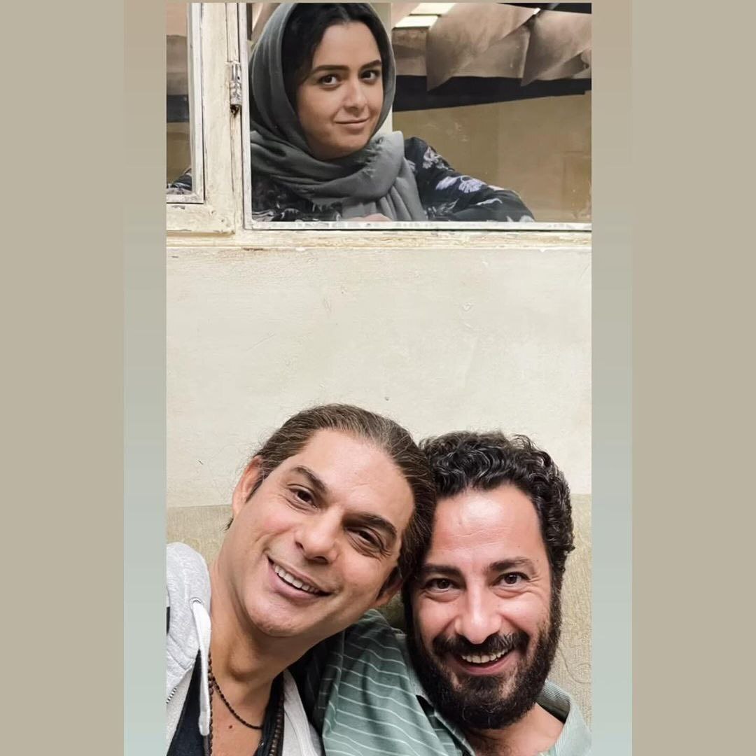 ترانه، نوید و پیمان در پشت صحنه فیلم برادران لیلا (عکس)