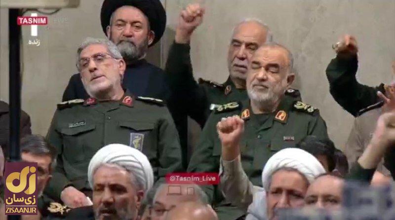 عکس | تصویری از سردار قاآنی و فرمانده کل سپاه در بیت رهبری