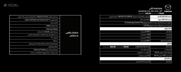 عکس | کاتالوگ خودروی جدید مزدا در بازار ایران منتشر شد