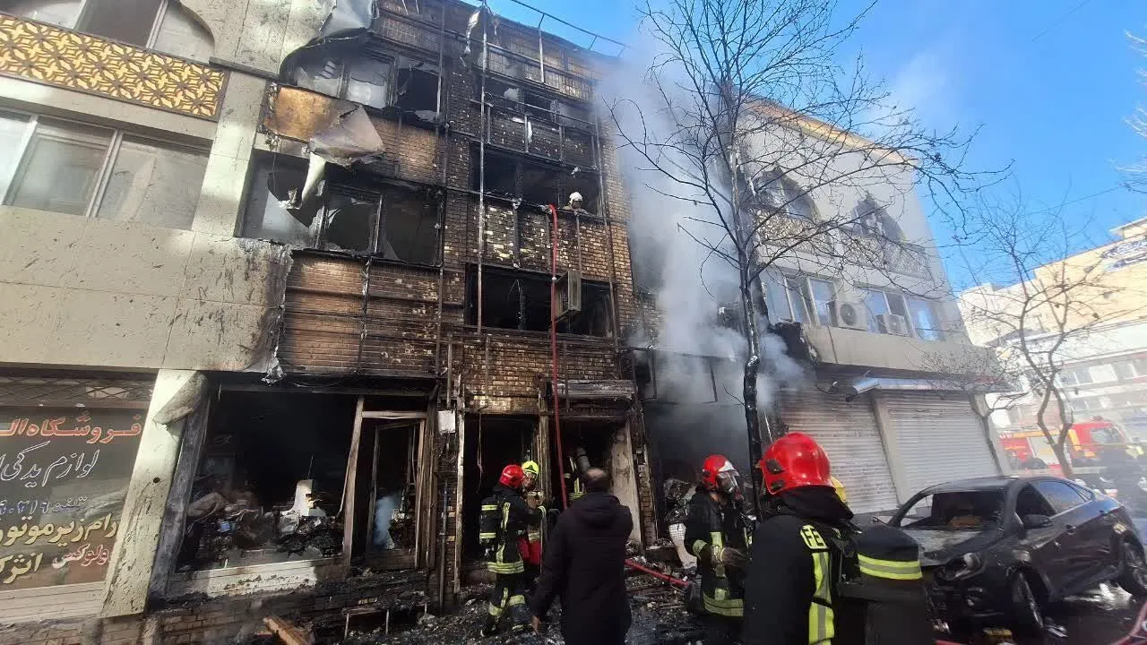 تصاویر آتش‌سوزی مهیب امروز مشهد منتشر شد