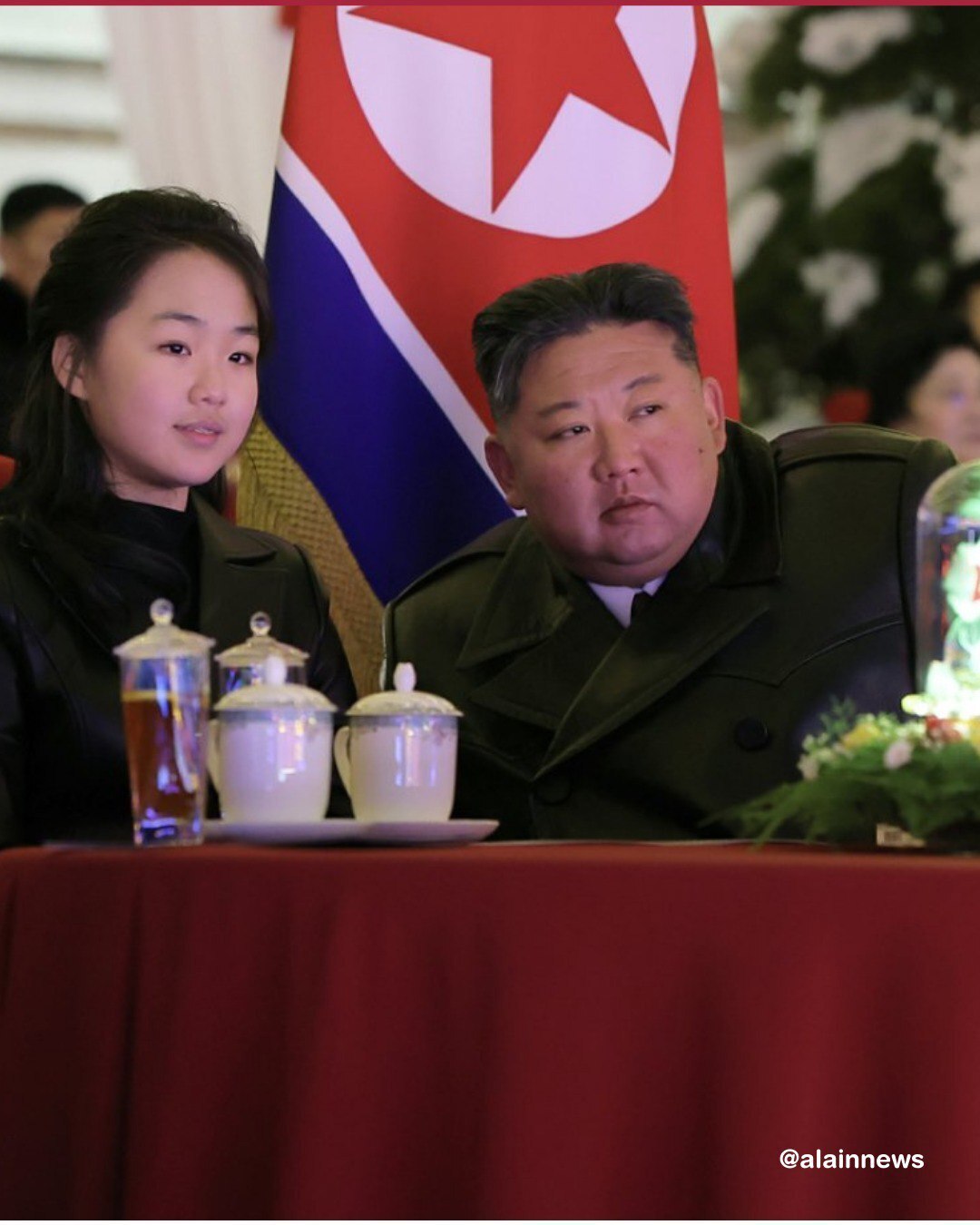 رهبر کره شمالی و دخترش در جشن سال نو ۲۰۲۶ (عکس)