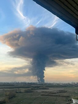 تصویری متفاوت از آتش‌سوزی کارخانه کاله آمل