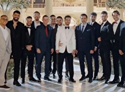 (ویدئو) عکس دسته جمعی پرسپولیسی‌ها در مراسم ازدواج عالیشاه