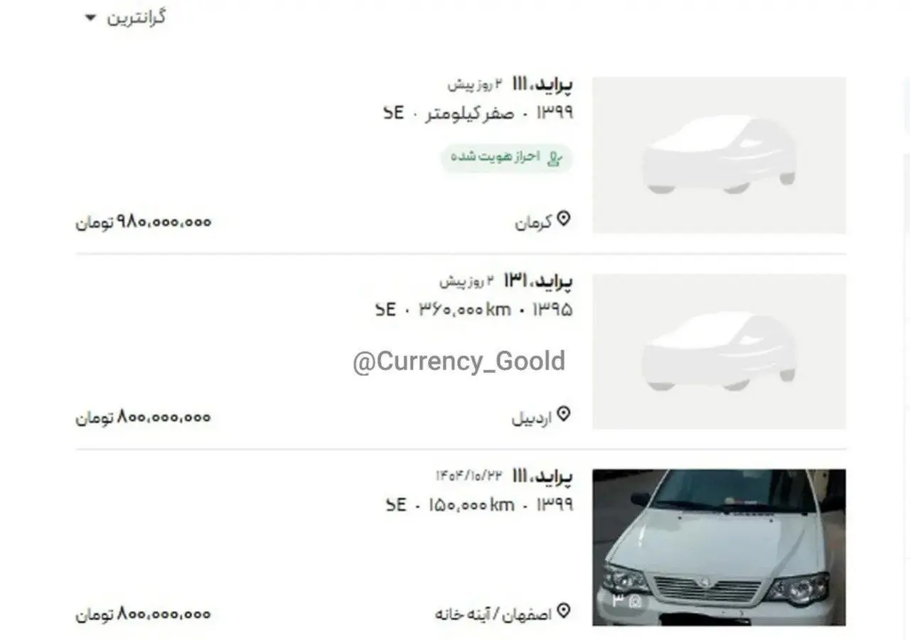 قیمت پراید به آستانه یک میلیارد تومان رسید