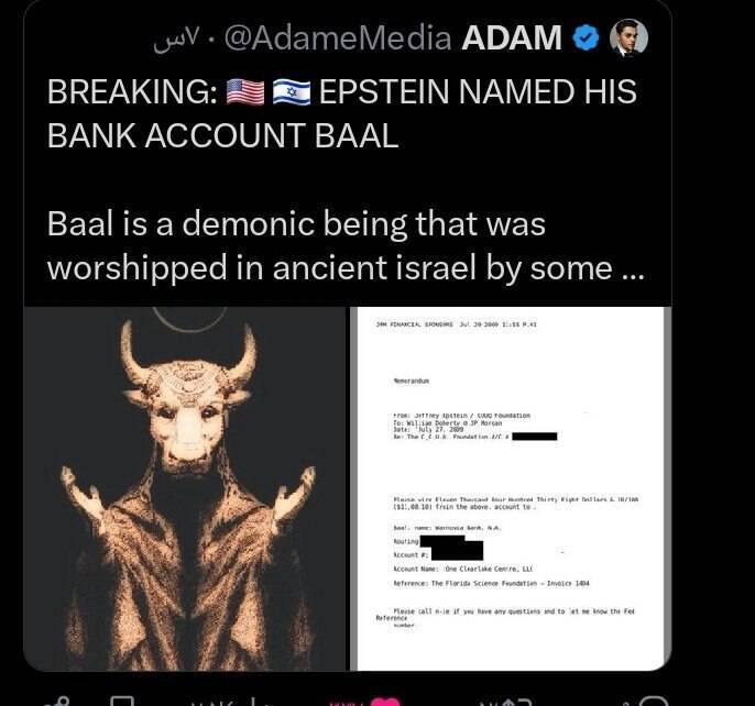 از بعل تا مولوخ؛ چرا نام حساب بانکی جفری اپستین «بعل» بود؟ و ارتباط این بت با یهود و شیطان پرستی چیست؟