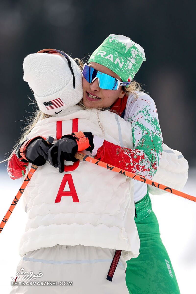 تصاویر | سمانه بیرامی باهر نماینده ایران در آغوش جسی دیگینز دختر اسکی‌باز آمریکایی