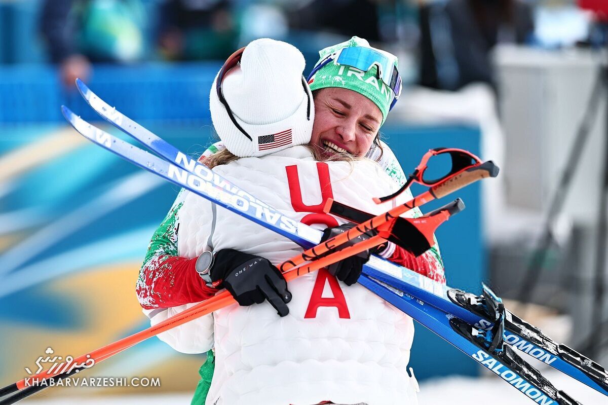 تصاویر | سمانه بیرامی باهر نماینده ایران در آغوش جسی دیگینز دختر اسکی‌باز آمریکایی